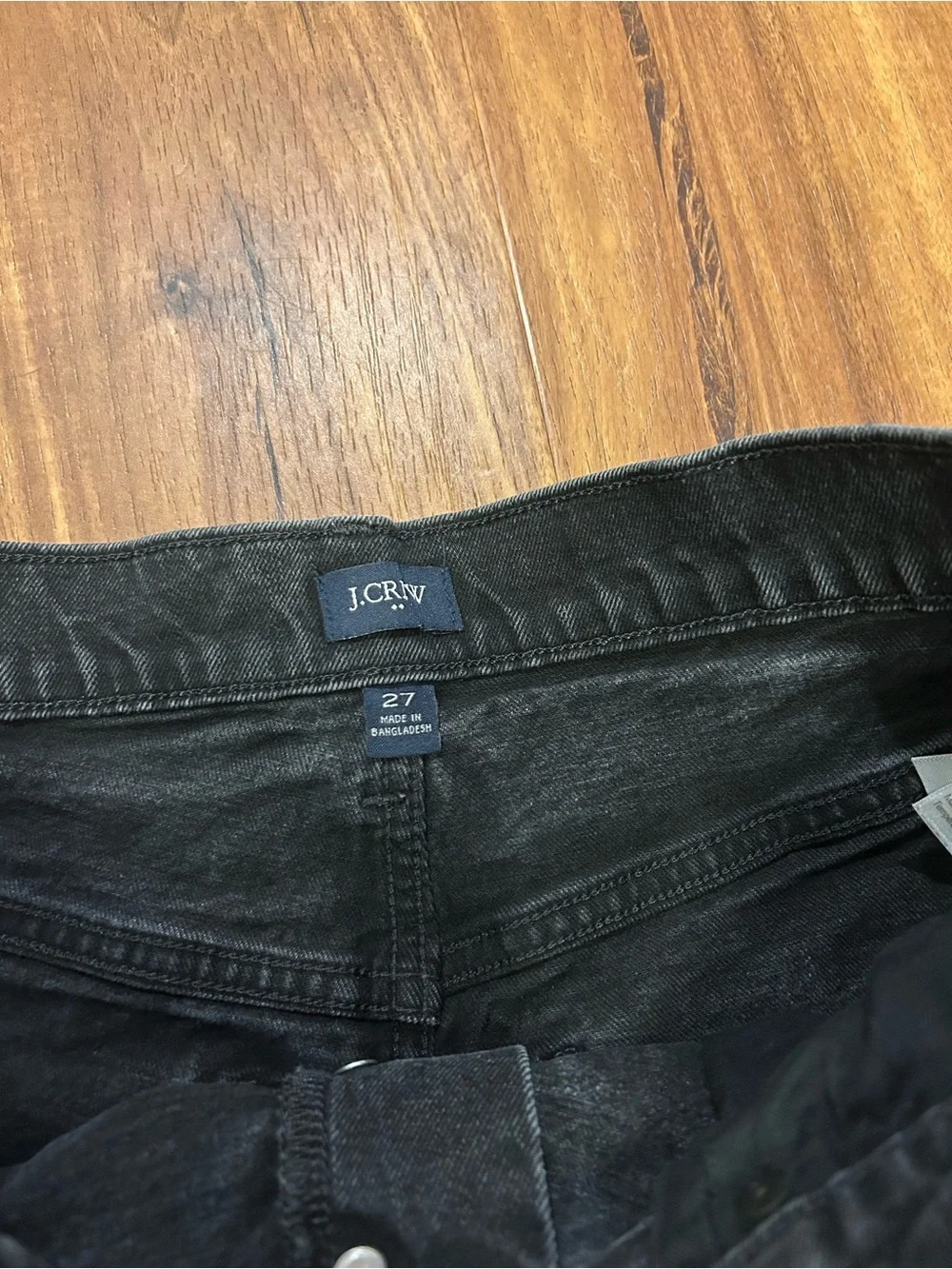 Black High-Rise Button-Front Denim Shorts J.Crew 27